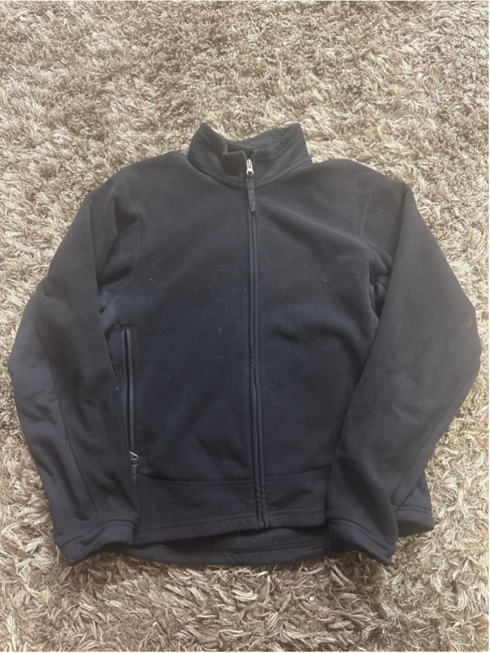 Women's REI Zip Up Fleece Jacket Black Size L